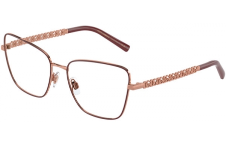 Monturas - Dolce & Gabbana - DG1346 - 1333 MATTE BURGUNDY ON PINK GOLD