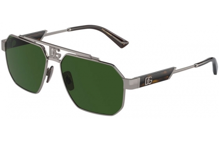 Sunglasses - Dolce & Gabbana - DG2294 - 04/71 GUNMETAL // DARK GREEN