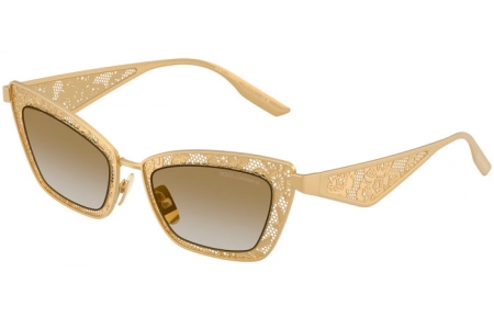 Gafas de Sol - Dolce & Gabbana - DG2311 - 12246E  MATTE GOLD // LIGHT BROWN GRADIENT MIRROR GOLD