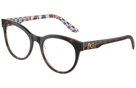 Monturas - Dolce & Gabbana - DG3334 - 3217  HAVANA ON WHITE BARROW