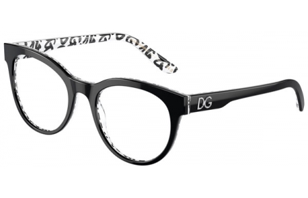 Monturas - Dolce & Gabbana - DG3334 - 3389 BLACK ON NEW GRAFFITI