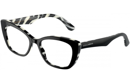 Monturas - Dolce & Gabbana - DG3360 - 3372 BLACK ON ZEBRA