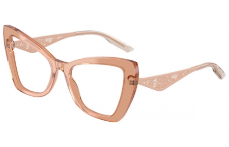 Monturas - Dolce & Gabbana - DG3409 - 3432  TRANSPARENT CAMEL