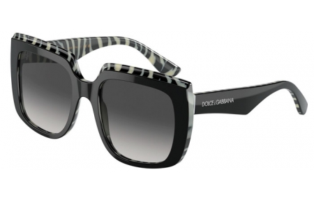 Gafas de Sol - Dolce & Gabbana - DG4414 - 33728G TOP BLACK ON ZEBRA // GREY GRADIENT