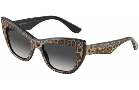 Gafas de Sol - Dolce & Gabbana - DG4417 - 31638G LEOPARD BROWN ON BLACK // GREY GRADIENT