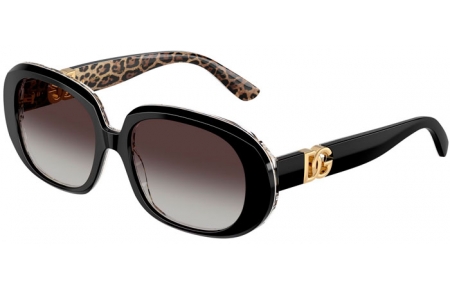 Lunettes de soleil - Dolce & Gabbana - DG4476 - 32998G  BLACK ON LEOPARD BROWN //GREY GRADIENT