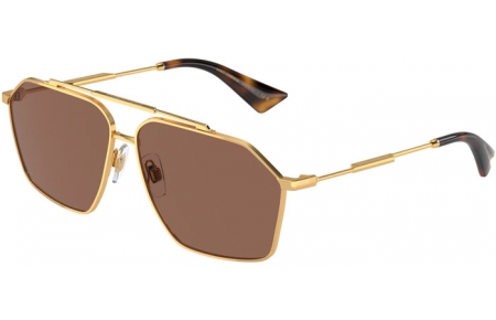 Gafas de Sol - Dolce & Gabbana - DG2303 - 02/73 GOLD // DARK BROWN