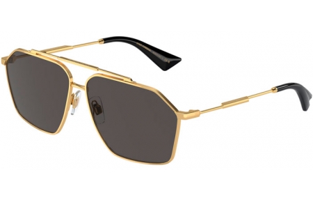 Gafas de Sol - Dolce & Gabbana - DG2303 - 02/87 GOLD // DARK GREY