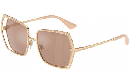 Gafas de Sol - Dolce & Gabbana - DG2306 - 488/5A LIGHT GOLD // LIGHT BROWN FLASH MIRROR