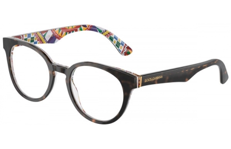 Monturas - Dolce & Gabbana - DG3361 - 3217  HAVANA ON WHITE BARROW