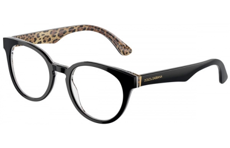 Monturas - Dolce & Gabbana - DG3361 - 3299 BLACK ON LEOPARD BROWN