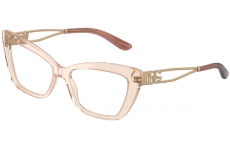 Lunettes de vue - Dolce & Gabbana - DG3375B - 3432  TRANSPARENT CAMEL