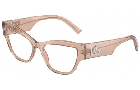 Monturas - Dolce & Gabbana - DG3378 - 3432  TRANSPARENT CAMEL