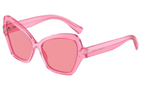 Lunettes de soleil - Dolce & Gabbana - DG4463 - 314830  TRANSPARENT PINK // PINK SILVER INSIDE MIRROR