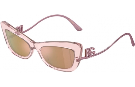 Gafas de Sol - Dolce & Gabbana - DG4467B - 31486X  TRANSPARENT PINK // LIGHT BROWN MIRROR PINK