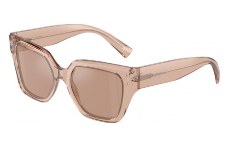 Gafas de Sol - Dolce & Gabbana - DG4471 - 34325A  TRANSPARENT CAMEL // LIGHT BROWN MIRROR FLASH