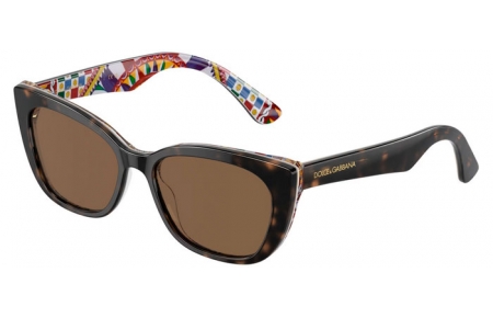 Gafas Junior - Dolce & Gabbana Junior - DX4427 - 321773  HAVANA ON WHITE BARROW // DARK BROWN