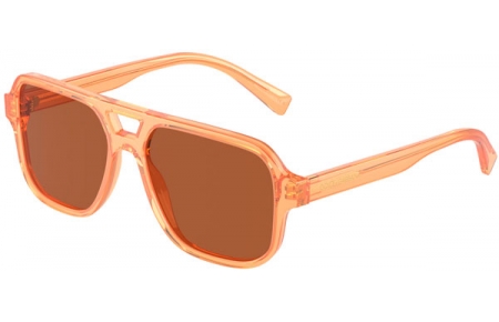 Lunettes Junior - Dolce & Gabbana Junior - DX4003 - 344273  TRANSPARENT ORANGE // DARK BROWN