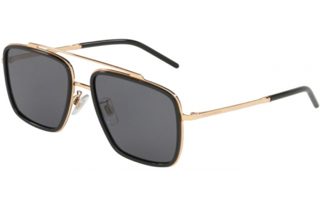 Sunglasses - Dolce & Gabbana - DG2220 - 02/81 GOLD BLACK // GREY POLARIZED