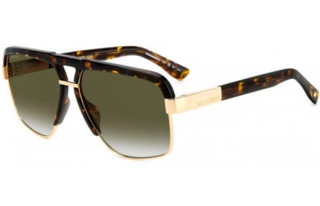 Gafas de Sol - Dsquared2 - D2 0084/S - 2IK (9K) HAVANA GOLD // GREEN GRADIENT