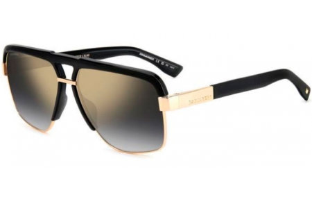 Gafas de Sol - Dsquared2 - D2 0084/S - 2M2 (FQ) BLACK GOLD // GREY GRADIENT GOLD MIRROR