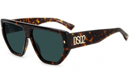 Sunglasses - Dsquared2 - D2 0088/S - 086 (KU) DARK HAVANA // BLUE GREY