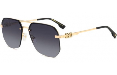 Sunglasses - Dsquared2 - D2 0103/S - RHL (9O) GOLD BLACK // DARK GREY GRADIENT