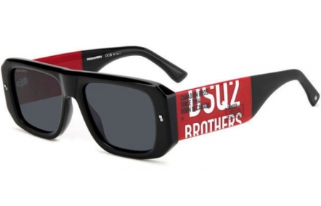 Gafas de Sol - Dsquared2 - D2 0107/S - OIT (IR) BLACK RED // GREY