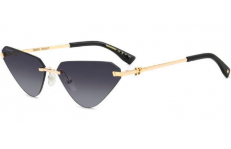 Lunettes de soleil - Dsquared2 - D2 0108/S - RHL (9O) GOLD BLACK // DARK GREY GRADIENT