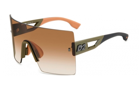 Lunettes de soleil - Dsquared2 - D2 0126/S - XL7 (86) BROWN GREEN // BLACK BROWN GREEN GRADIENT ANTIREFLECTION