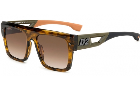 Gafas de Sol - Dsquared2 - D2 0127/S - 6AK (HA) GREEN HORN // BROWN GRADIENT