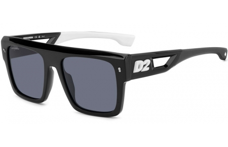 Gafas de Sol - Dsquared2 - D2 0127/S - 80S (IR) BLACK WHITE // GREY BLUE