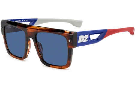 Gafas de Sol - Dsquared2 - D2 0127/S - EX4 (KU) BROWN HORN // BLUE GREY