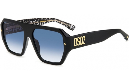 Gafas de Sol - Dsquared2 - D2 0128/S - TAY (08) BLACK PATTERN WHITE // DARK BLUE GRADIENT