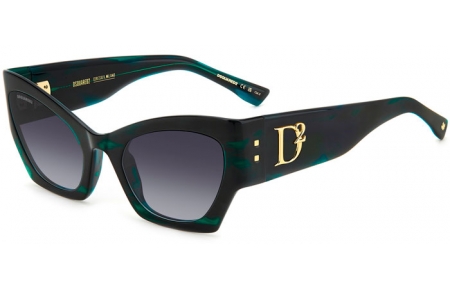 Sunglasses - Dsquared2 - D2 0132/S - 6AK (9O) GREEN HORN // DARK GREY GRADIENT