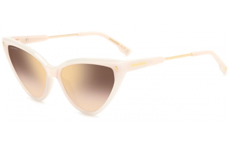 Sunglasses - Dsquared2 - D2 0134/S - SZJ (JL) IVORY // BROWN GRADIENT MIRROR GOLD