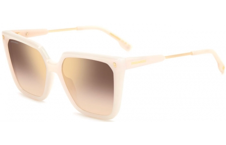 Gafas de Sol - Dsquared2 - D2 0135/S - SZJ (JL) IVORY // BROWN GRADIENT MIRROR GOLD