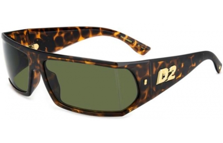 Gafas de Sol - Dsquared2 - D2 0140/S - 086 (QT) DARK HAVANA // GREEN