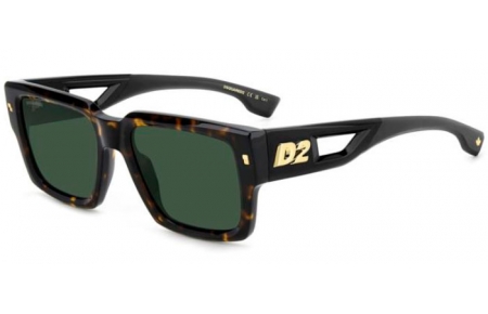 Gafas de Sol - Dsquared2 - D2 0143/S - 086 (QT) DARK HAVANA // GREEN