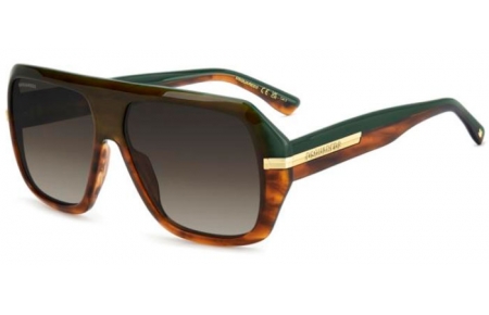 Gafas de Sol - Dsquared2 - D2 0160/S - EX4 (HA) BROWN HORN // BROWN GRADIENT