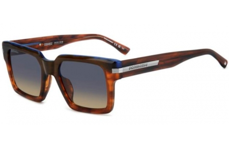 Gafas de Sol - Dsquared2 - D2 0161/G/S - EX4 (IE) BROWN HORN //  BLUE GRADIENT BEIGE