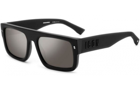 Gafas de Sol - Dsquared2 - ICON 0008/S - 003 (T4) MATTE BLACK // SILVER MIRROR