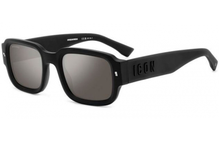 Gafas de Sol - Dsquared2 - ICON 0009/S - 003 (T4) MATTE BLACK // SILVER MIRROR