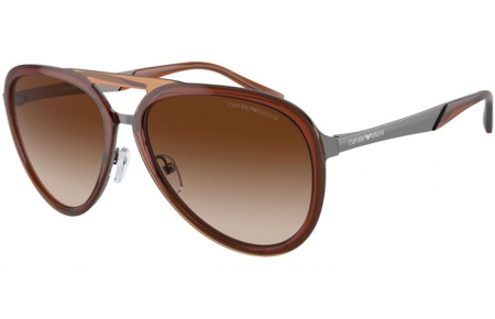 Gafas de Sol - Emporio Armani - EA2145 - 336013  SHINY TRANSPARENT BROWN // BROWN GRADIENT