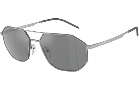 Gafas de Sol - Emporio Armani - EA2147 - 30456G  MATTE SILVER // GREY MIRROR SILVER