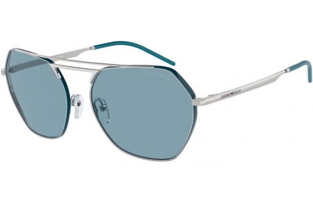 Gafas de Sol - Emporio Armani - EA2148 - 301580  SHINY SILVER // LIGHT BLUE