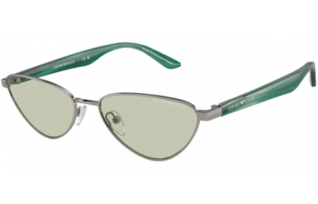 Gafas de Sol - Emporio Armani - EA2153 - 3010/2  SHINY GUNMETAL // LIGHT GREEN