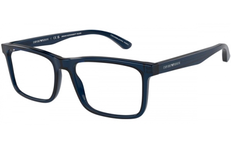 Monturas - Emporio Armani - EA3227 - 6047  SHINY TRANSPARENT BLUE