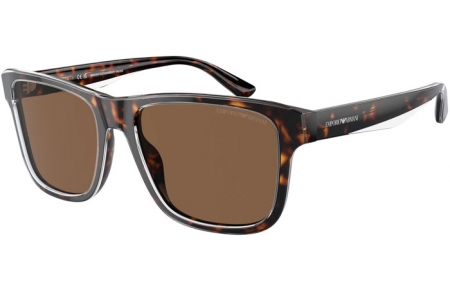 Gafas de Sol - Emporio Armani - EA4208 - 605273  SHINY HAVANA TOP CRYSTAL // DARK BROWN