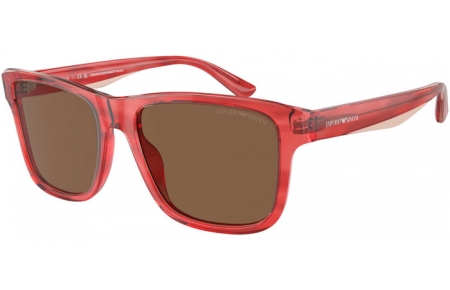 Gafas de Sol - Emporio Armani - EA4208 - 605373  SHINY BURGUNDY TOP SMOKE // DARK BROWN